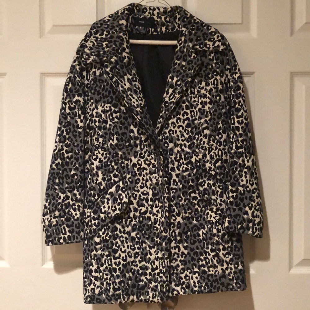 Leopard Print Oversized Coat - image 1